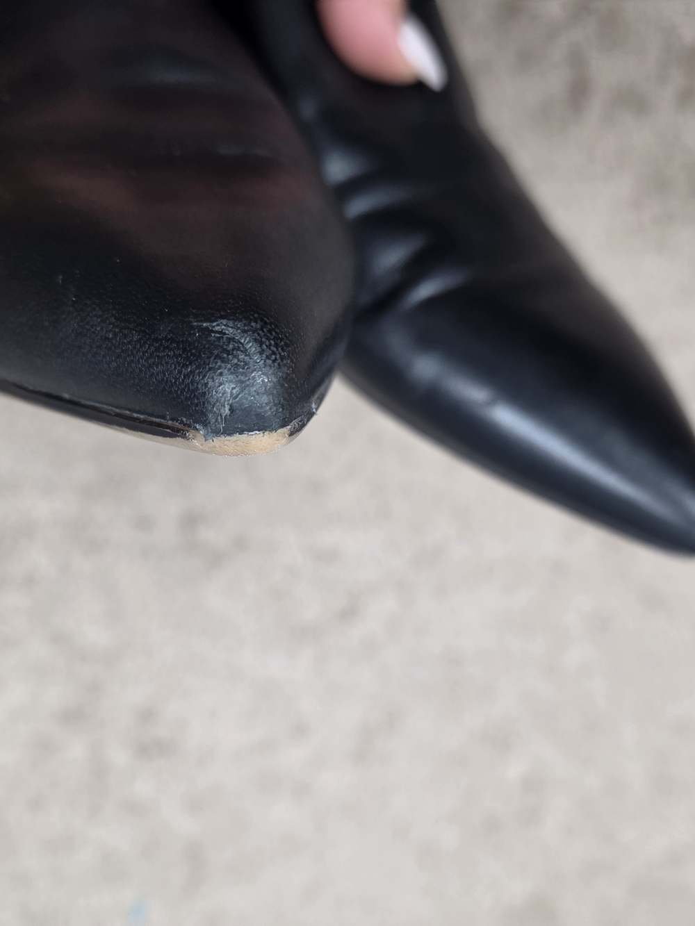 Black Leather Slip-On Women’s Mule - Picture 5 of 6